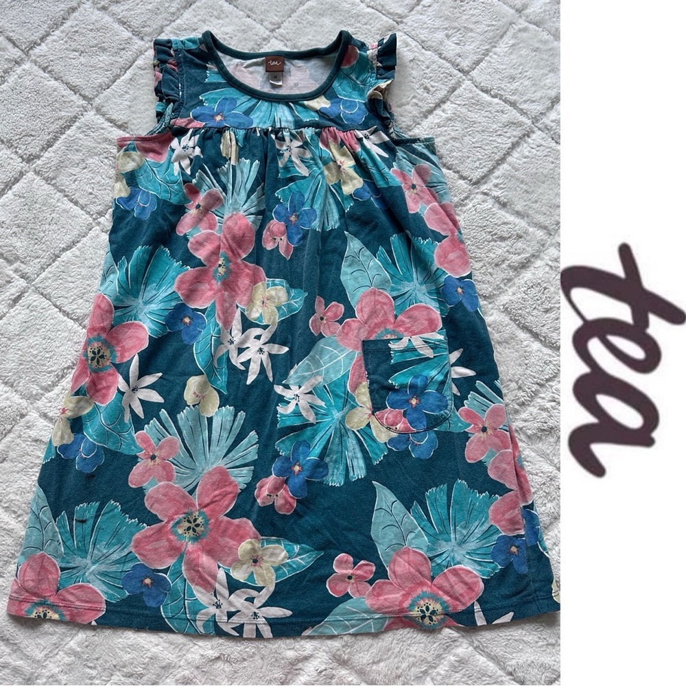 Tea Collection | "Coral Fern" Mighty Mini Dress | Size 10